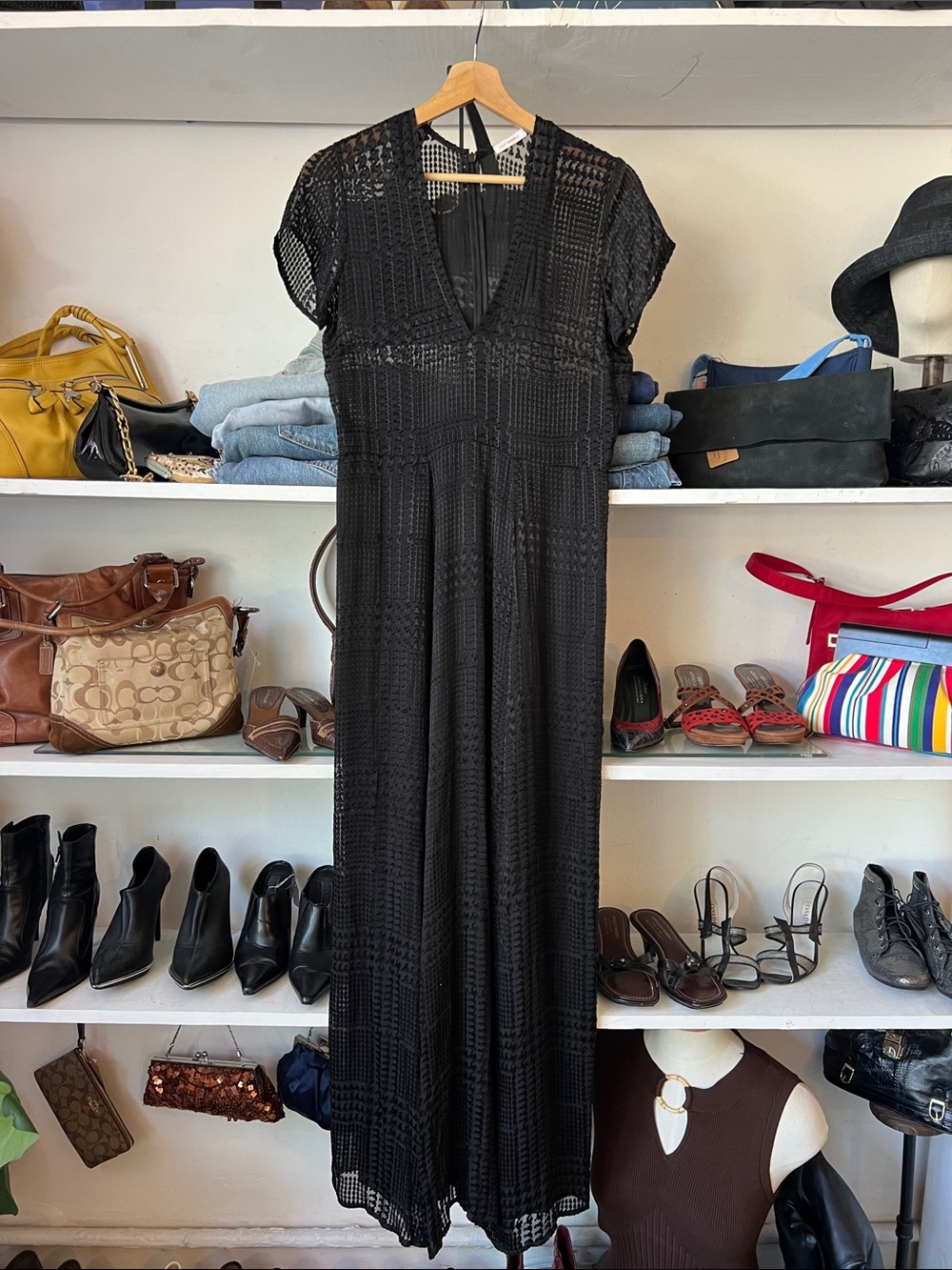Lily ashwell silk Maxi Dress with V-Neck